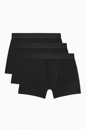 Chiloți COS 3-Pack Long Boxer Barbati Negrii | Romania-068HRKNZI