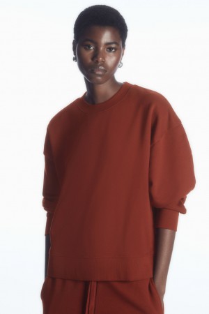 Hanorac COS Oversized Fleece-Back Dama Maro | Romania-013VQOIFC