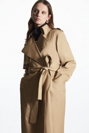 Paltoane COS Belted Trench Dama Bej | Romania-728LIYBXM