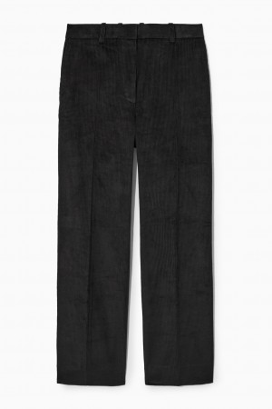 Pantaloni COS Flared Corduroy Dama Negrii | Romania-712SXZKMY