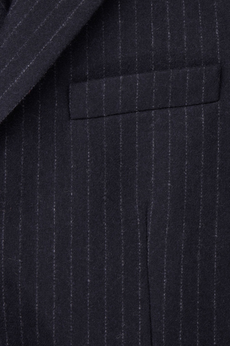 Blazer COS Pinstriped Lână Regular Barbati Bleumarin | Romania-682MZNLWH