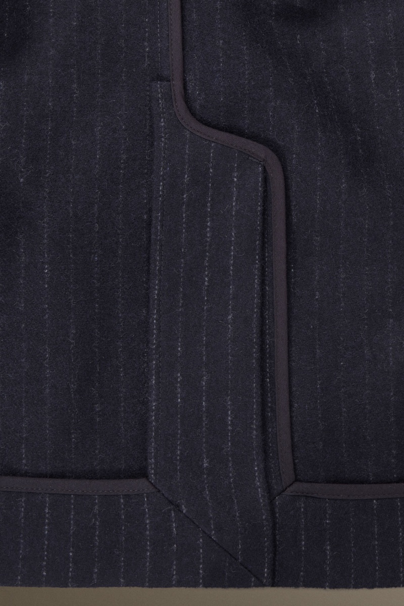 Blazer COS Pinstriped Lână Regular Barbati Bleumarin | Romania-682MZNLWH