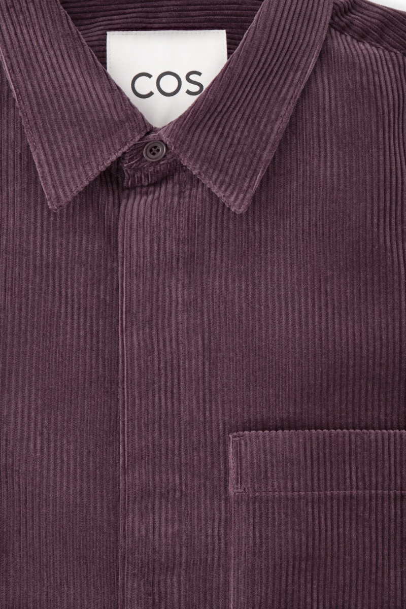 Camasa COS Utility-Stil Corduroy Overshirt Barbati Violet | Romania-239HBCZRI