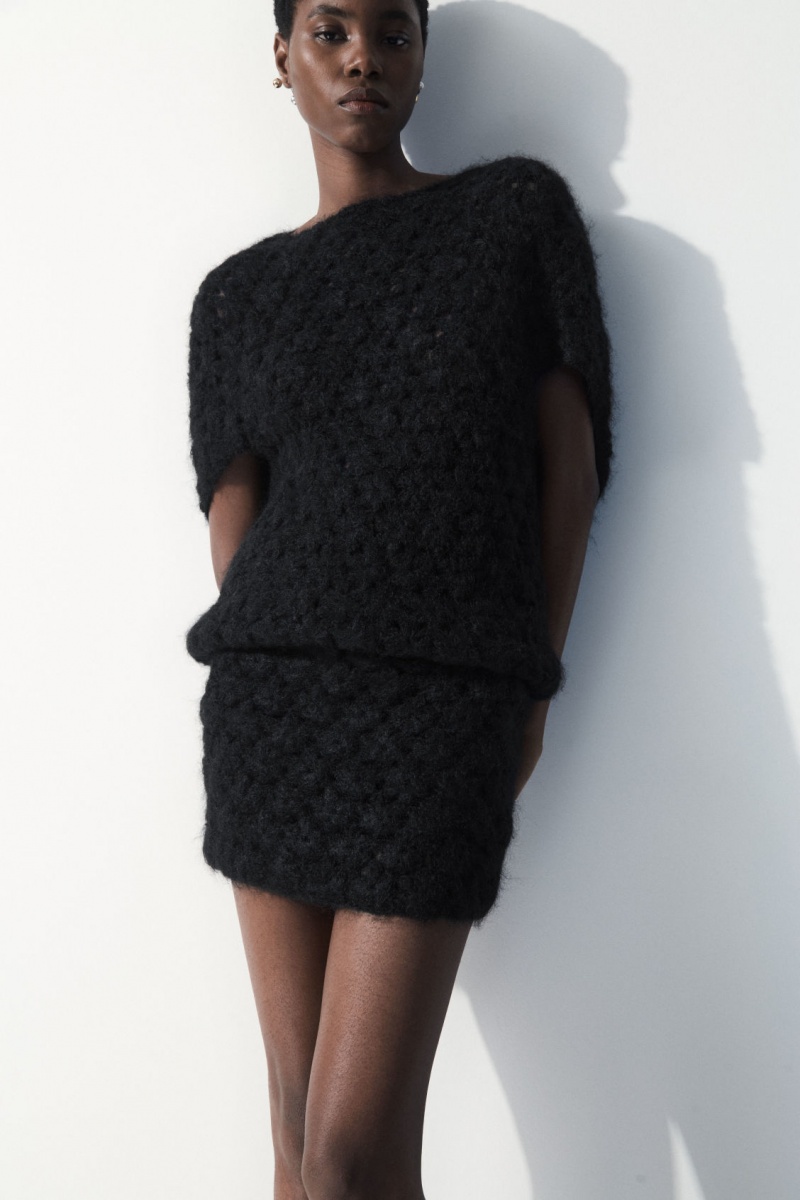 Fusta COS The Crochet-Knit Mini Dama Negrii | Romania-346MRDBWX