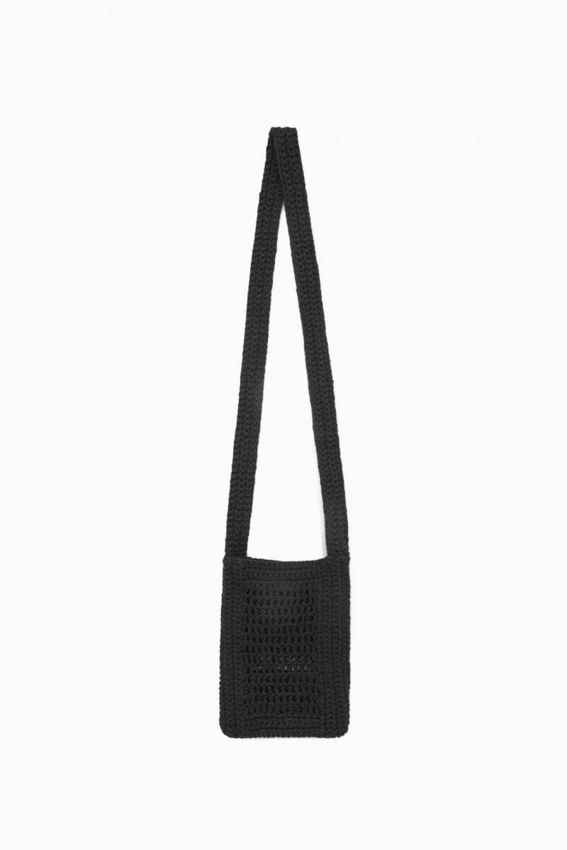 Geanta Crossbody COS Mini Crochet Barbati Negrii | Romania-941VNDSMB