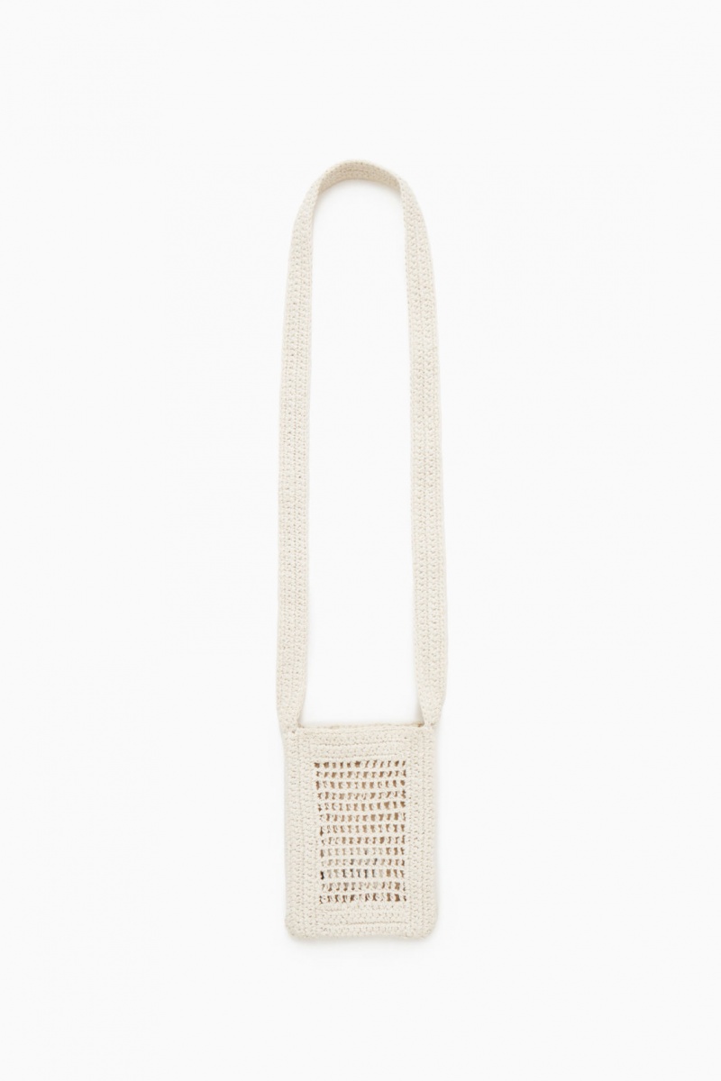 Geanta Crossbody COS Mini Crochet Barbati Albi | Romania-986RDSFEK