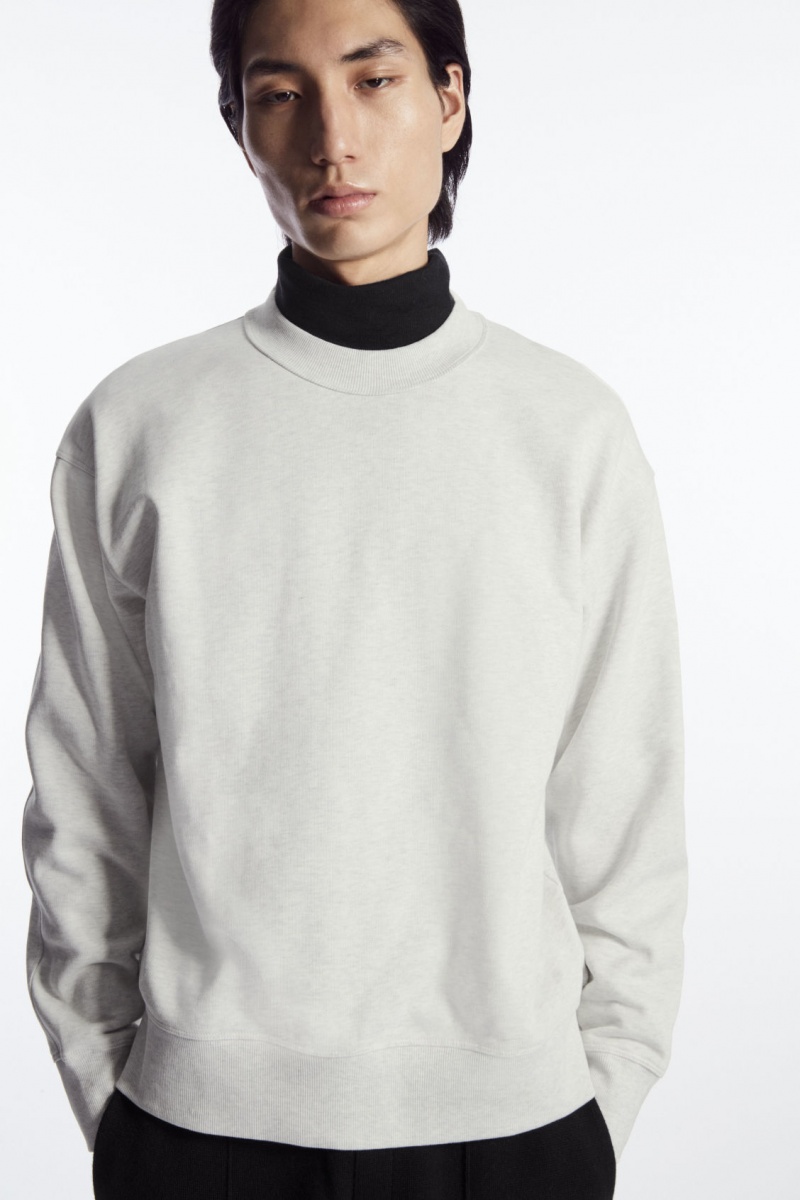 Hanorac COS Mock-Neck Barbati Gri | Romania-960IQTSNG