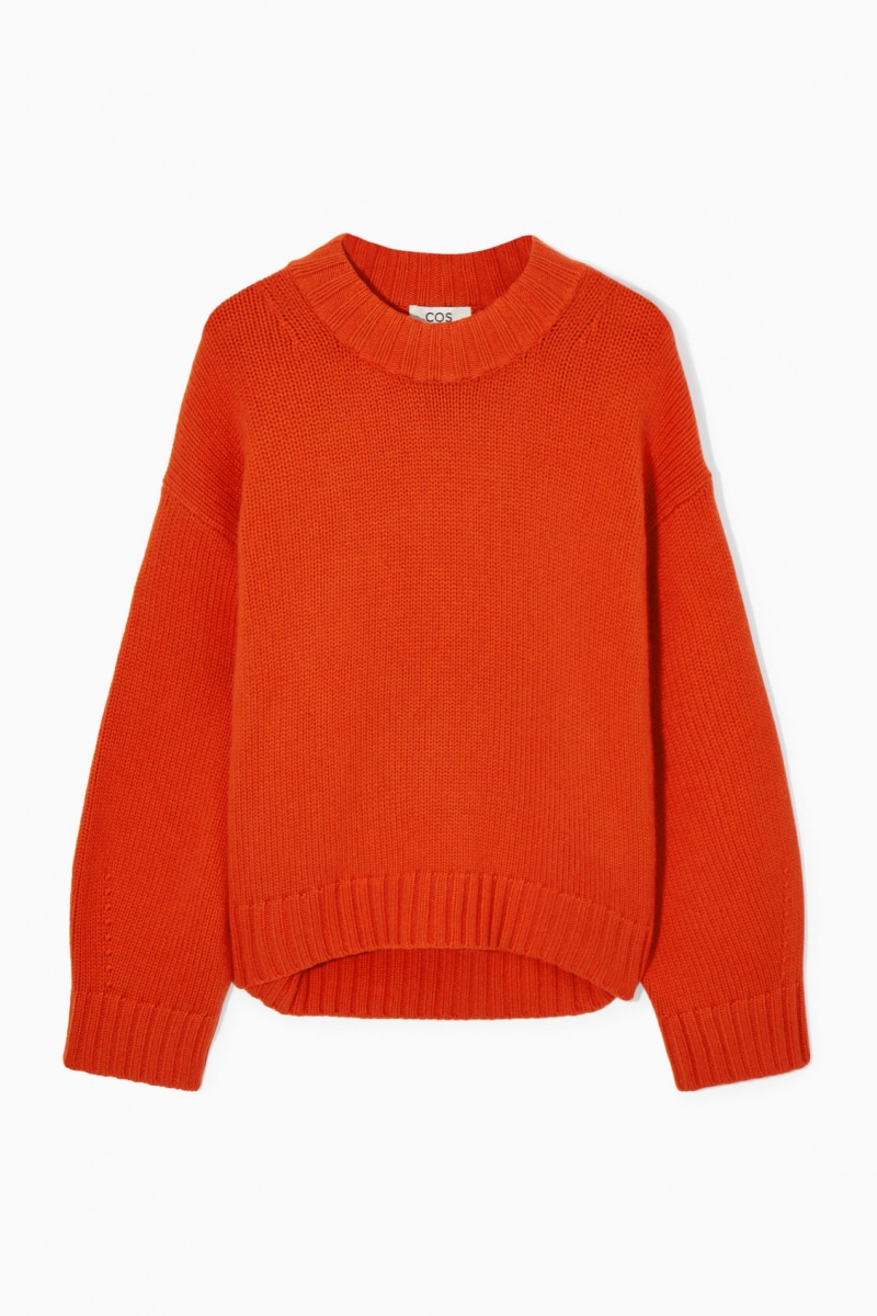 Jumpers COS Grosolan Pure Cashmere Crew-Neck Dama Portocalii Deschis | Romania-073LHPTOB