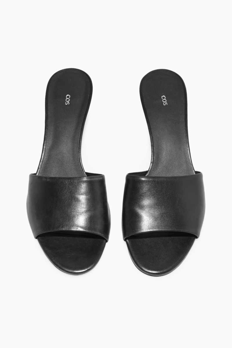 Mule COS Piele Dama Negrii | Romania-674YESCTB