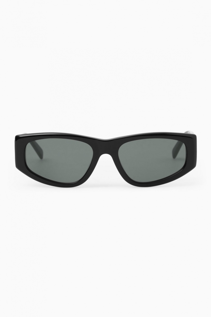 Ochelari de Soare COS Sportive Rectangle-Frame Dama Negrii | Romania-452HVBCWD