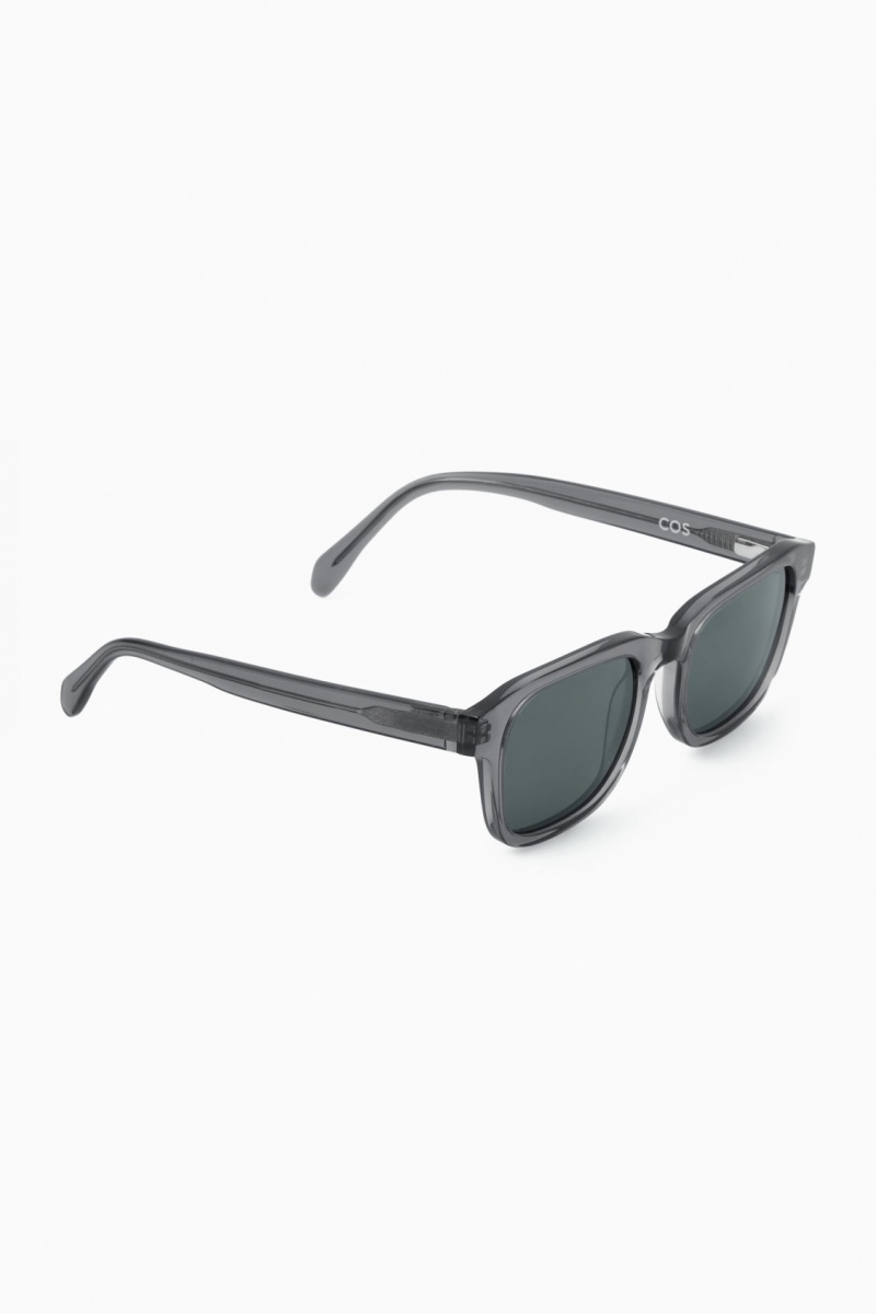 Ochelari de Soare COS Square-Frame Acetate Barbati Gri | Romania-961MWRXLU