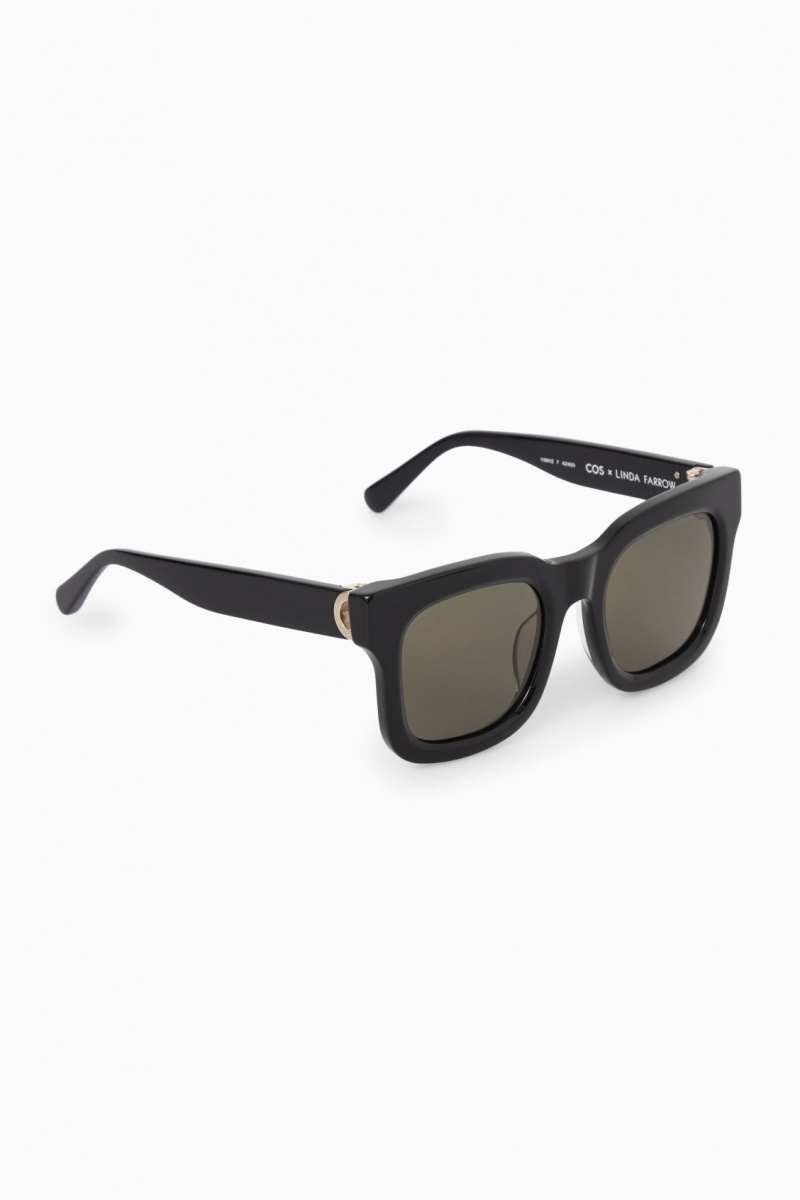 Ochelari de Soare COS The Square Acetate Dama Negrii | Romania-470RBHKYC