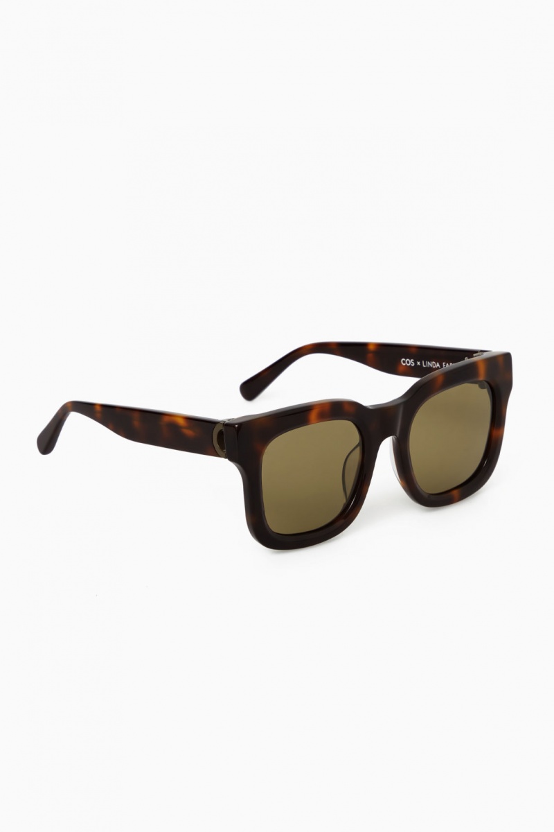 Ochelari de Soare COS The Square Acetate Dama Maro | Romania-608NXQWFH