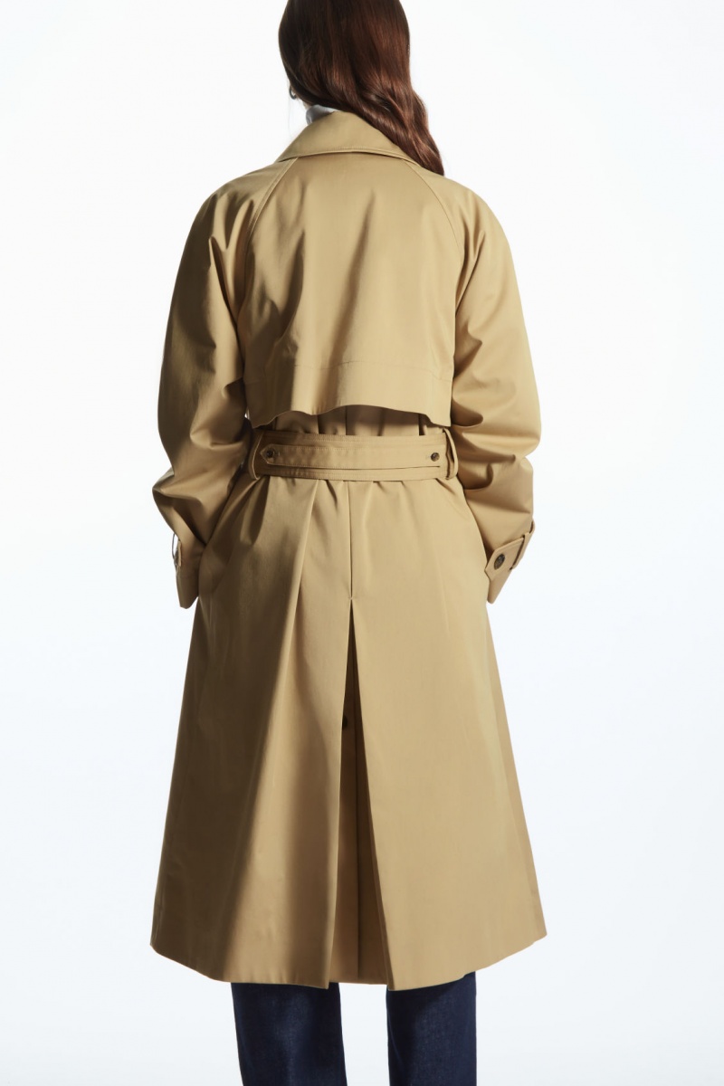 Paltoane COS Regular-Fit Twill Trench Dama Bej | Romania-396PNDQRK