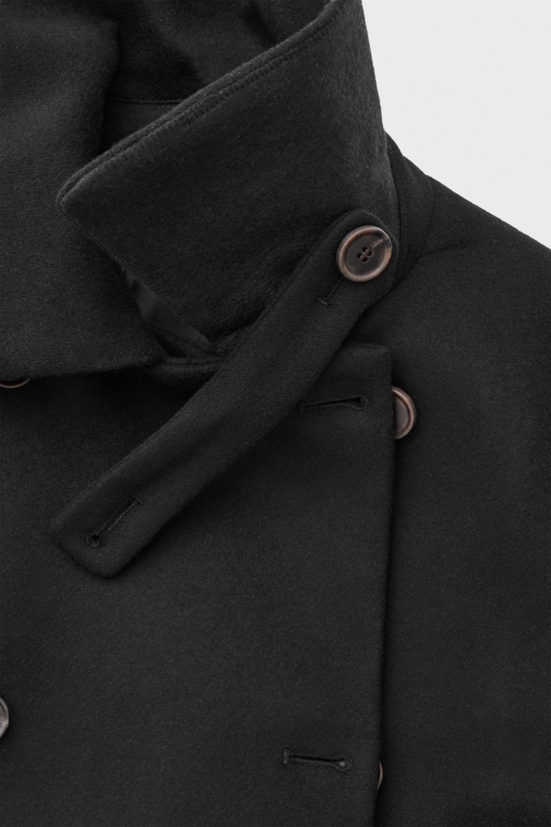 Paltoane COS The Recycled-Cashmere Trench Dama Negrii | Romania-368WMTJFN