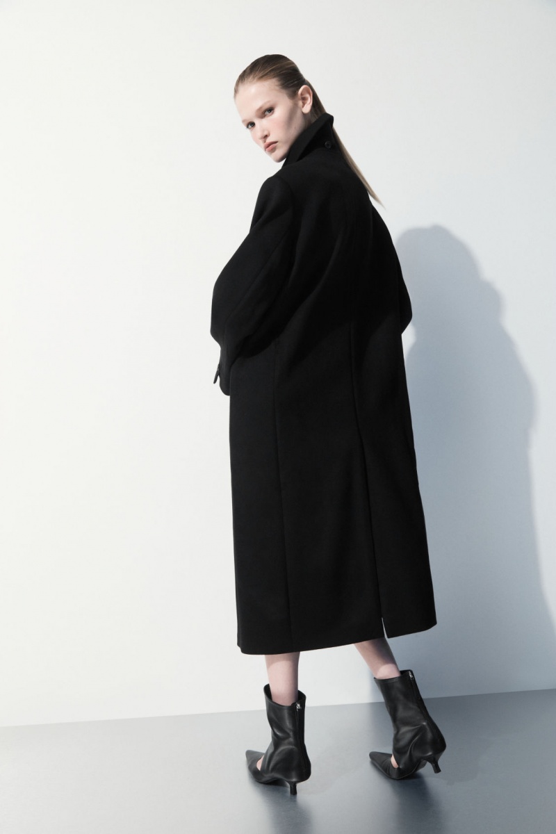 Paltoane COS The Recycled-Cashmere Trench Dama Negrii | Romania-368WMTJFN