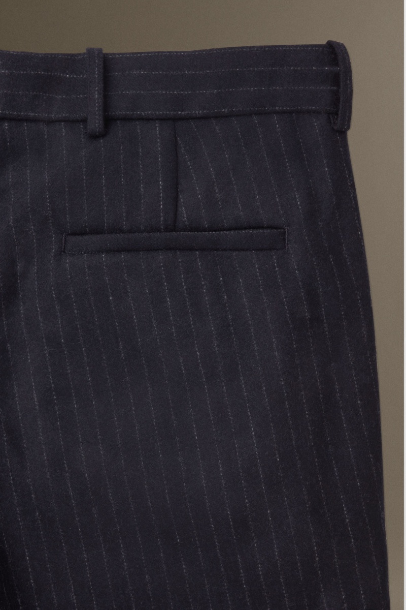 Pantaloni COS Cropped Pinstriped Lână Drept Barbati Bleumarin | Romania-518NHPALE