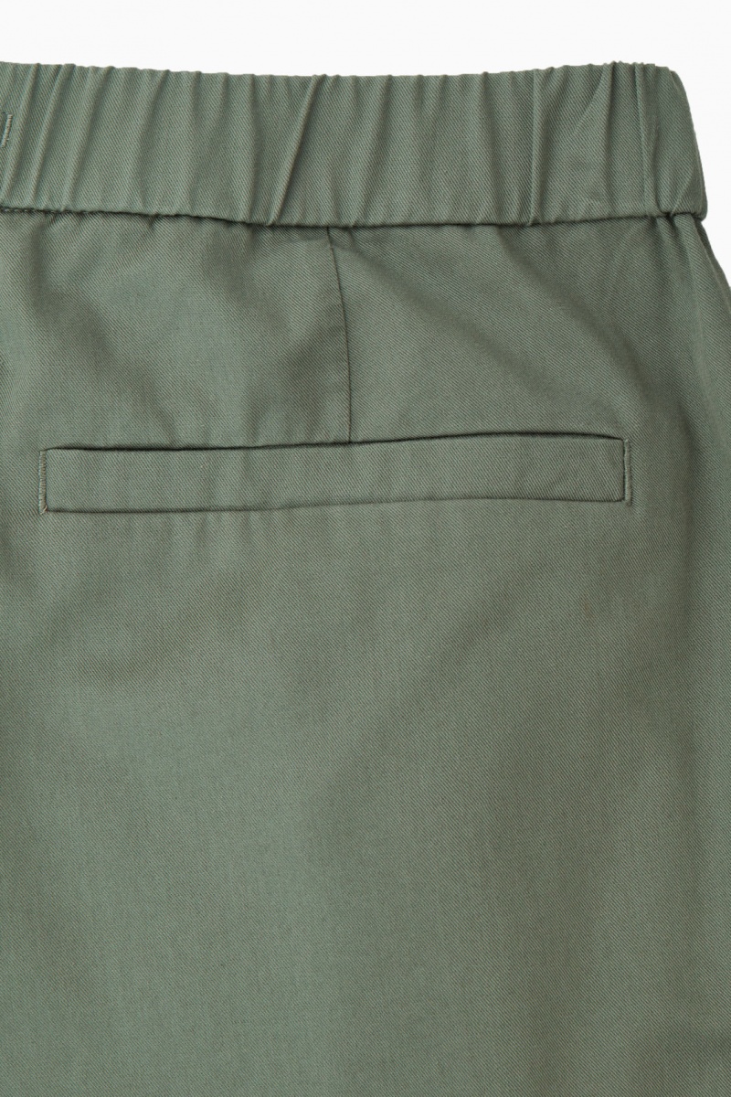 Pantaloni COS Elasticated Tapered Twill Barbati Verzi | Romania-314PHWDCY