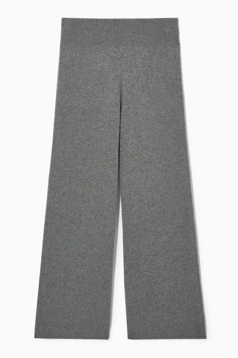 Pantaloni COS Largi-Leg Pure Cashmere Dama Gri | Romania-927UBCKIY