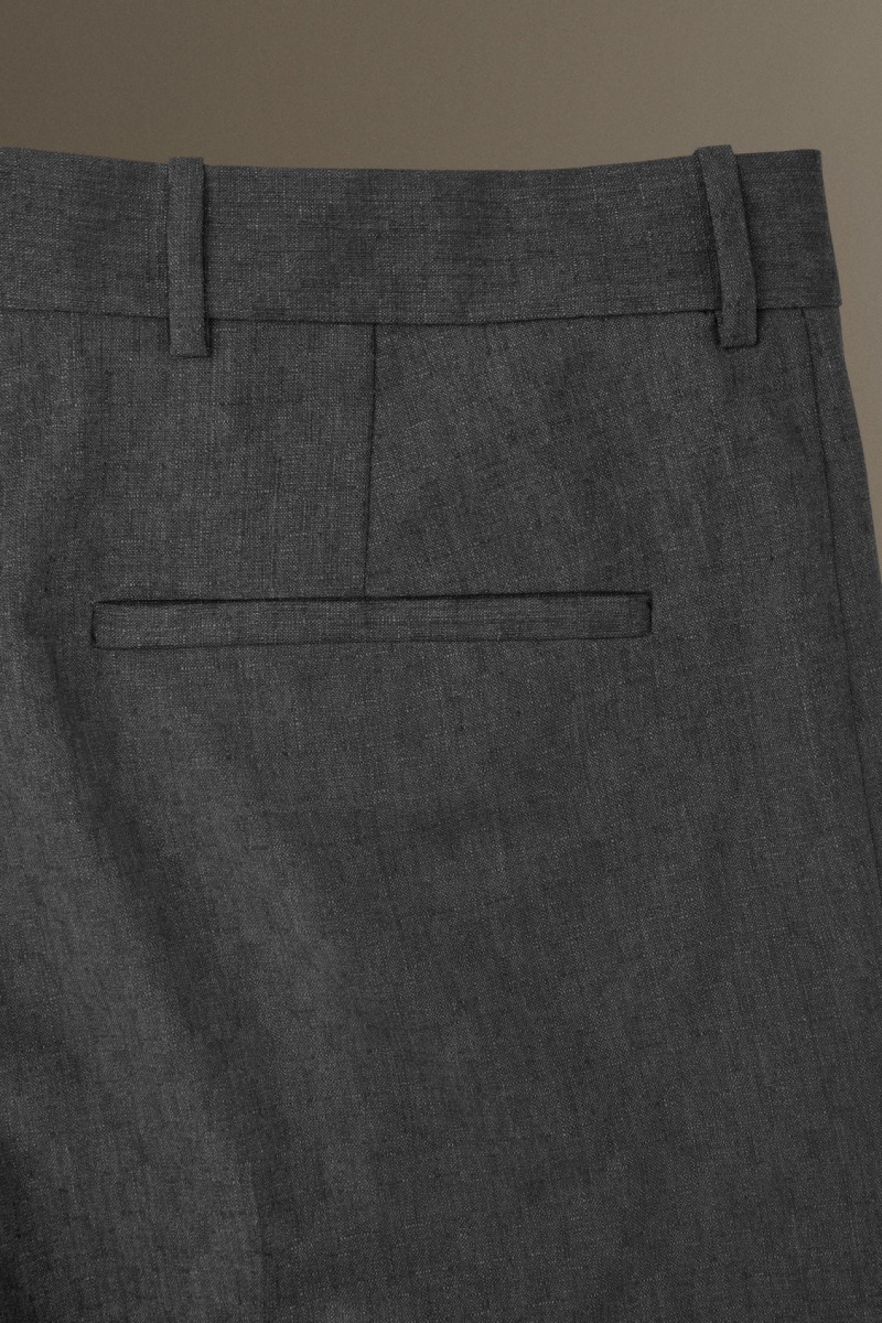 Pantaloni COS Lână-Jacquard Slim Barbati Gri | Romania-257TDAUGM