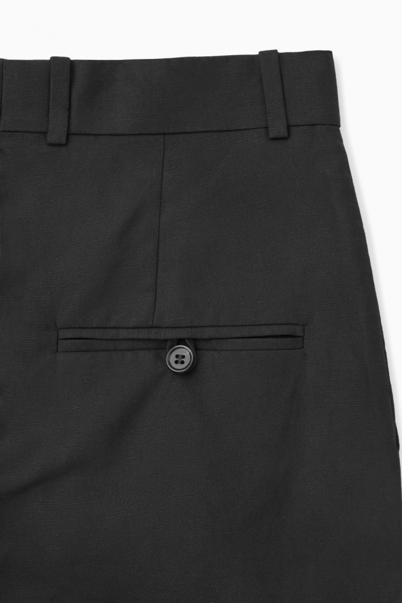 Pantaloni COS Tailored Drept-Leg Dama Negrii | Romania-873TADKLV