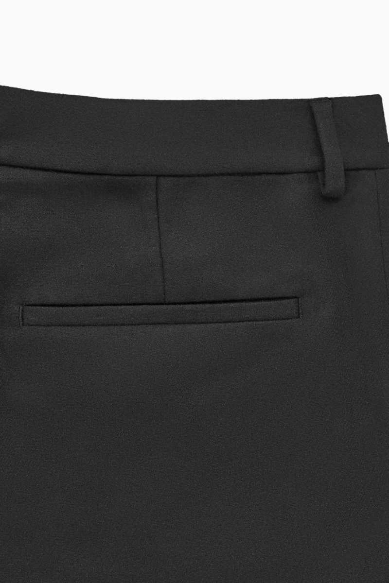 Pantaloni COS Tapered Lână Barbati Negrii | Romania-310UXGWRZ