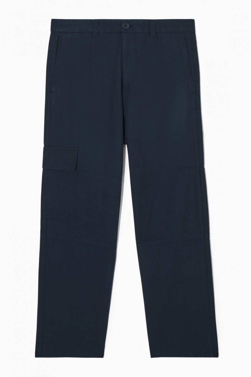 Pantaloni COS Tapered Utility Barbati Bleumarin | Romania-583OZPVKS