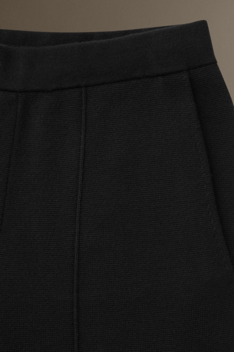 Pantaloni COS Tricotate Merino Lână Drept Barbati Negrii | Romania-507XZLFJB