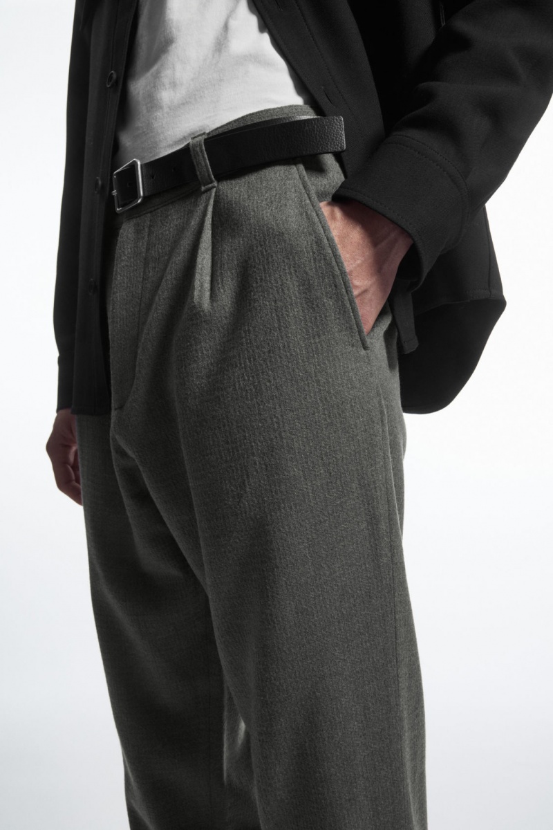 Pantaloni Chino COS Tapered Lână Barbati Gri | Romania-594XGPWHM