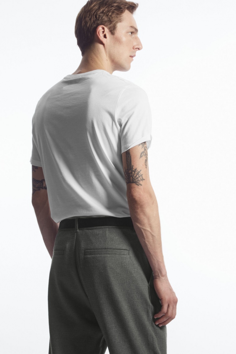 Pantaloni Chino COS Tapered Lână Barbati Gri | Romania-594XGPWHM