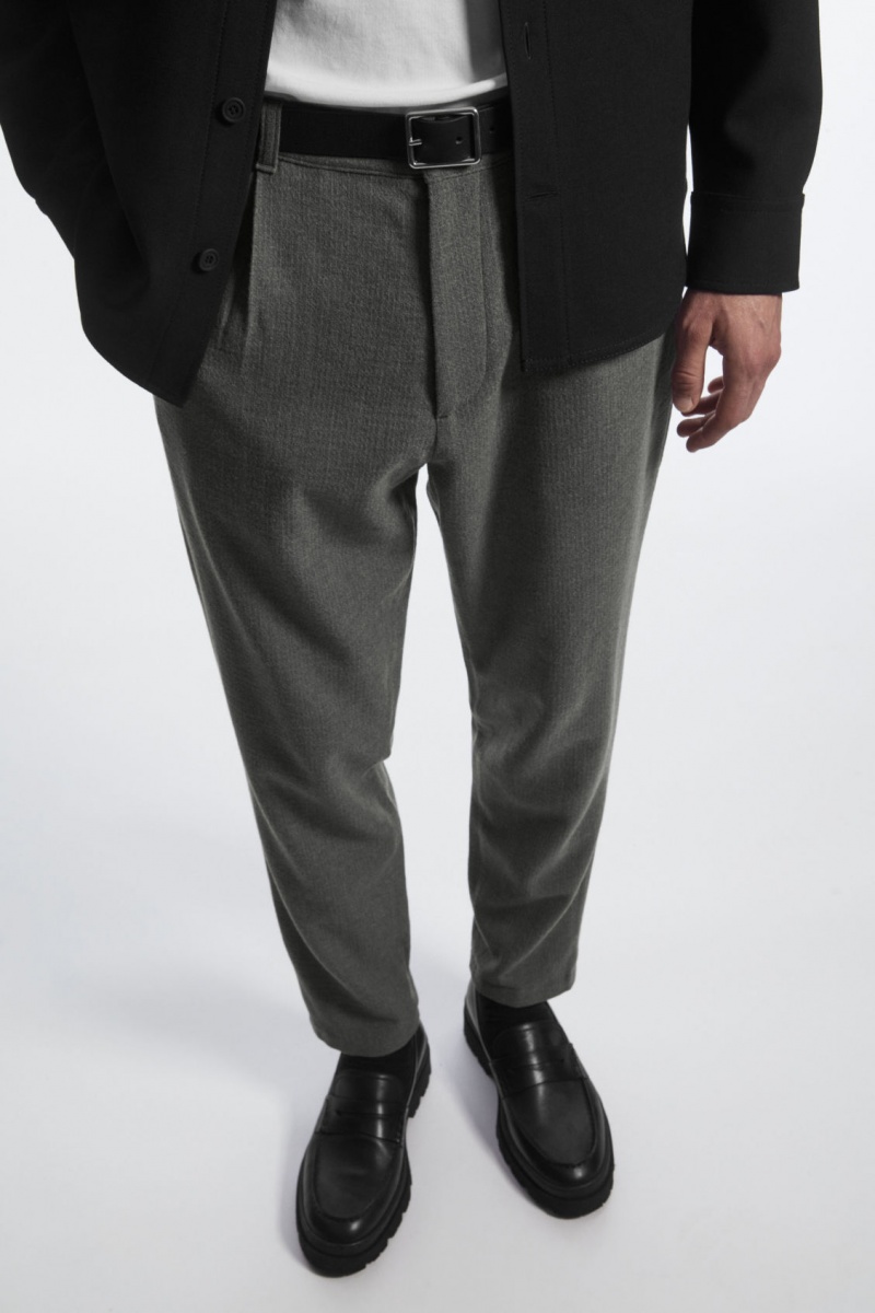 Pantaloni Chino COS Tapered Lână Barbati Gri | Romania-594XGPWHM