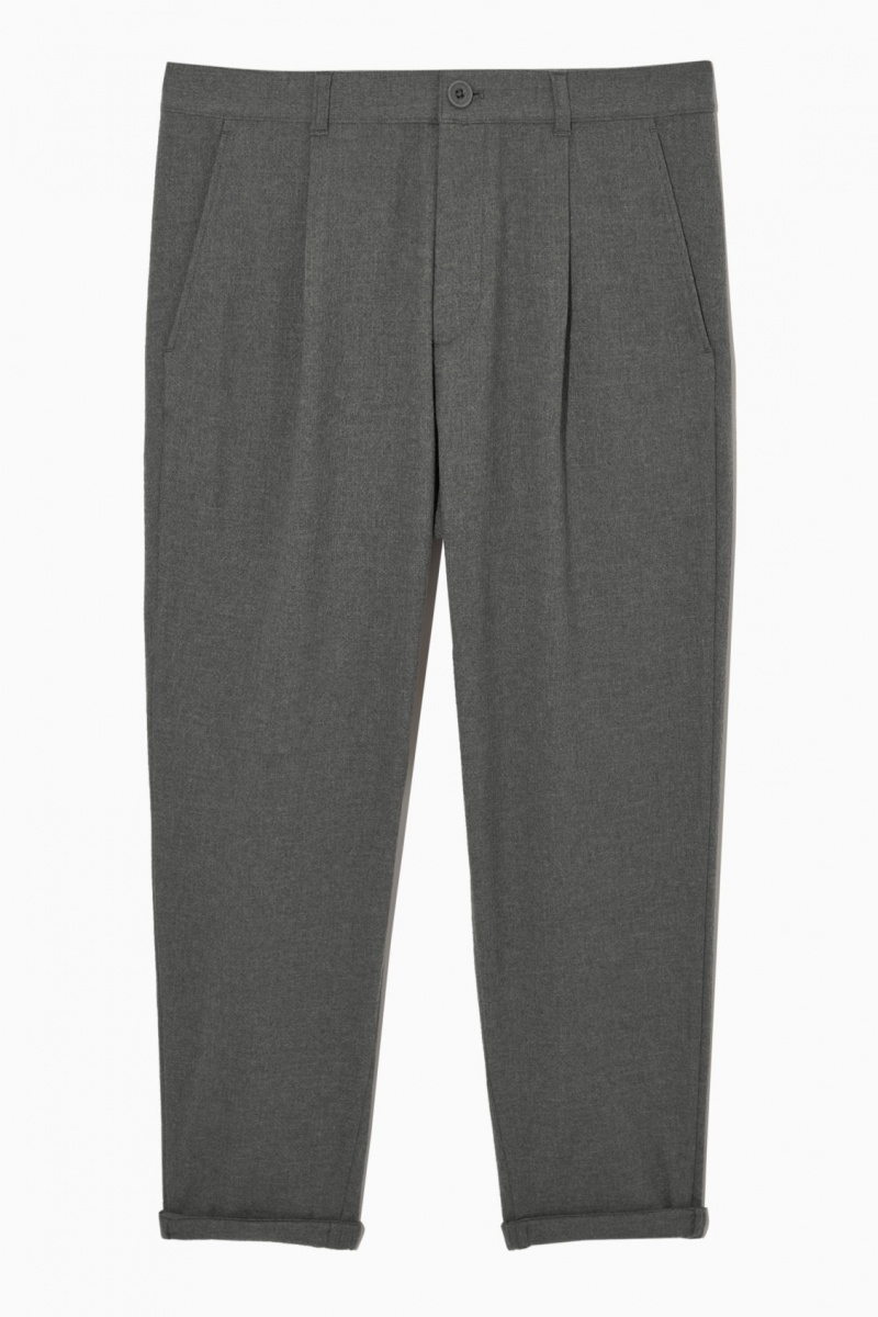 Pantaloni Chino COS Tapered Lână Barbati Gri | Romania-594XGPWHM