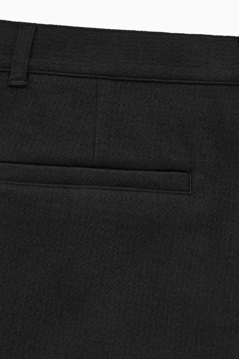 Pantaloni Chino COS Tapered Lână Barbati Negrii | Romania-859NHEBOL