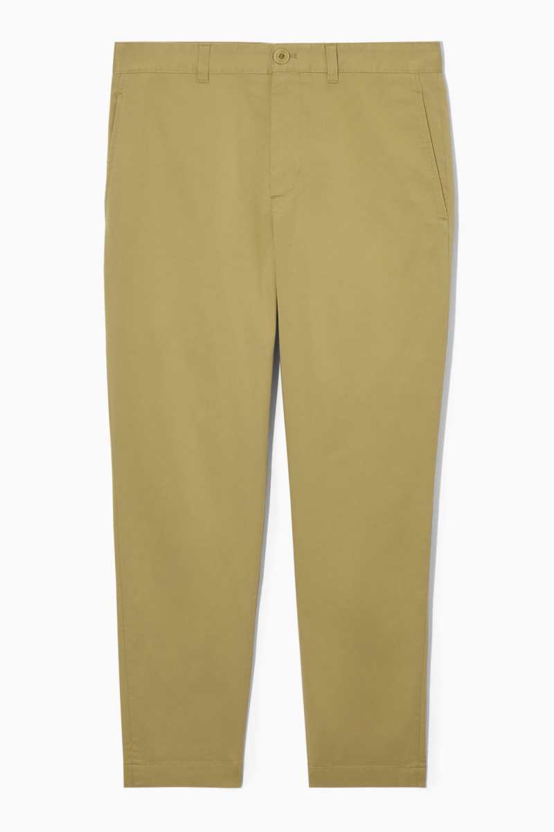 Pantaloni Chino COS Tapered Twill Barbati Bej Inchis | Romania-750BGCRTE