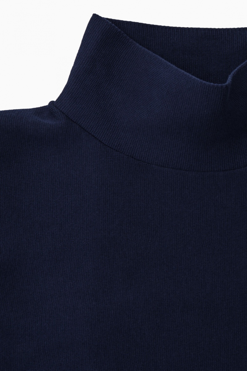 Pulovere COS A-Line Funnel-Neck Top Dama Bleumarin | Romania-036UZPNCS