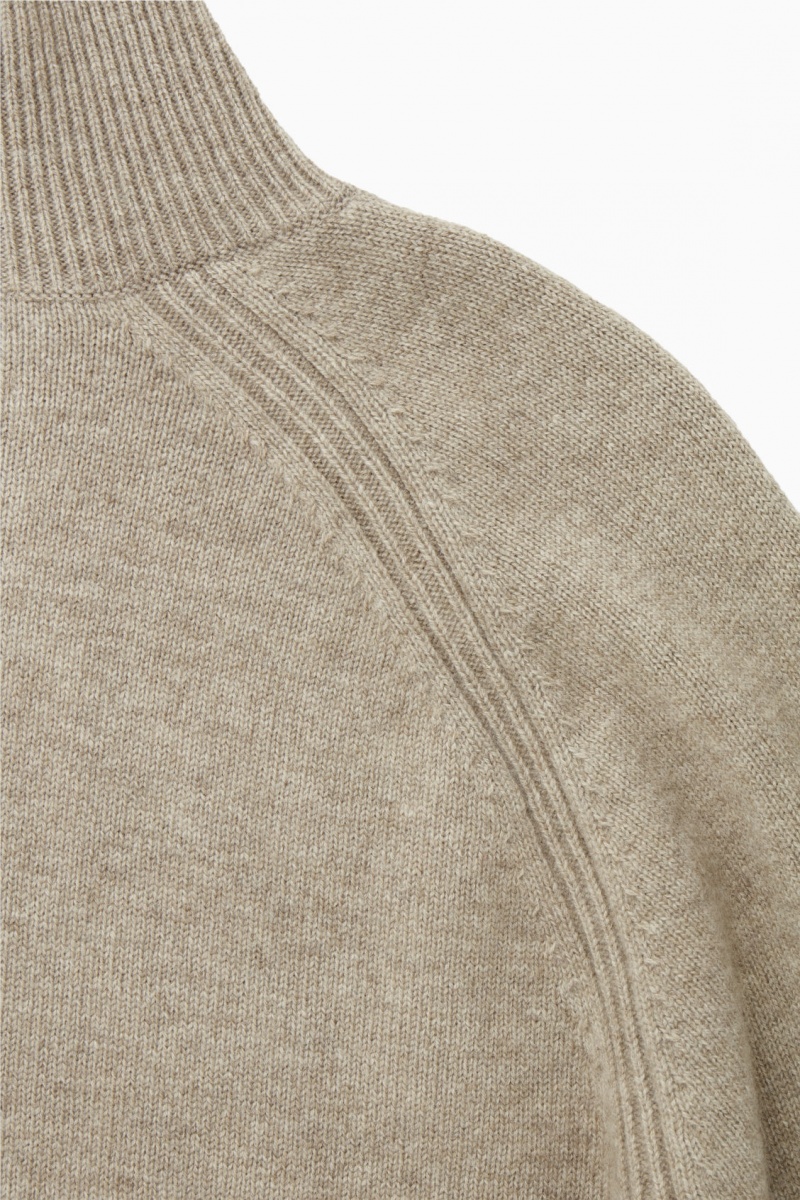 Pulovere COS Pure Cashmere Turtleneck Dama Bej | Romania-028CQUNAS