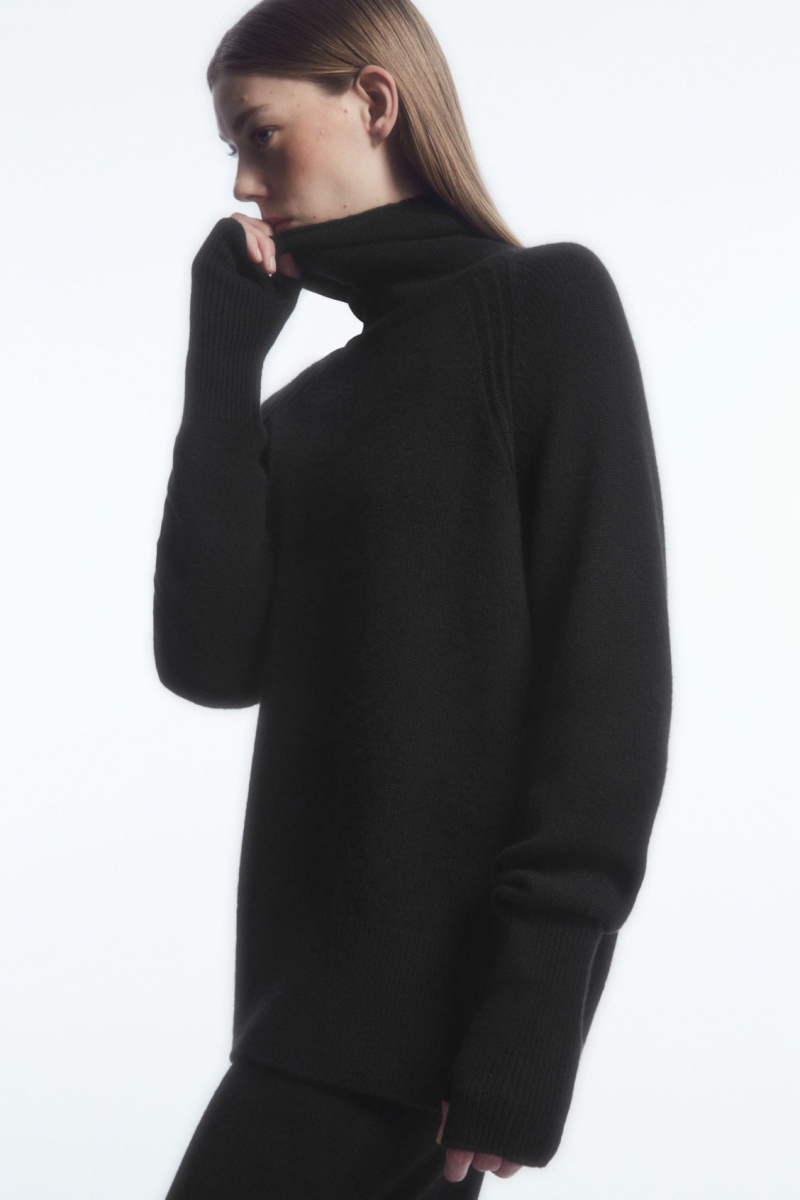 Pulovere COS Pure Cashmere Turtleneck Dama Negrii | Romania-615UGVIYN