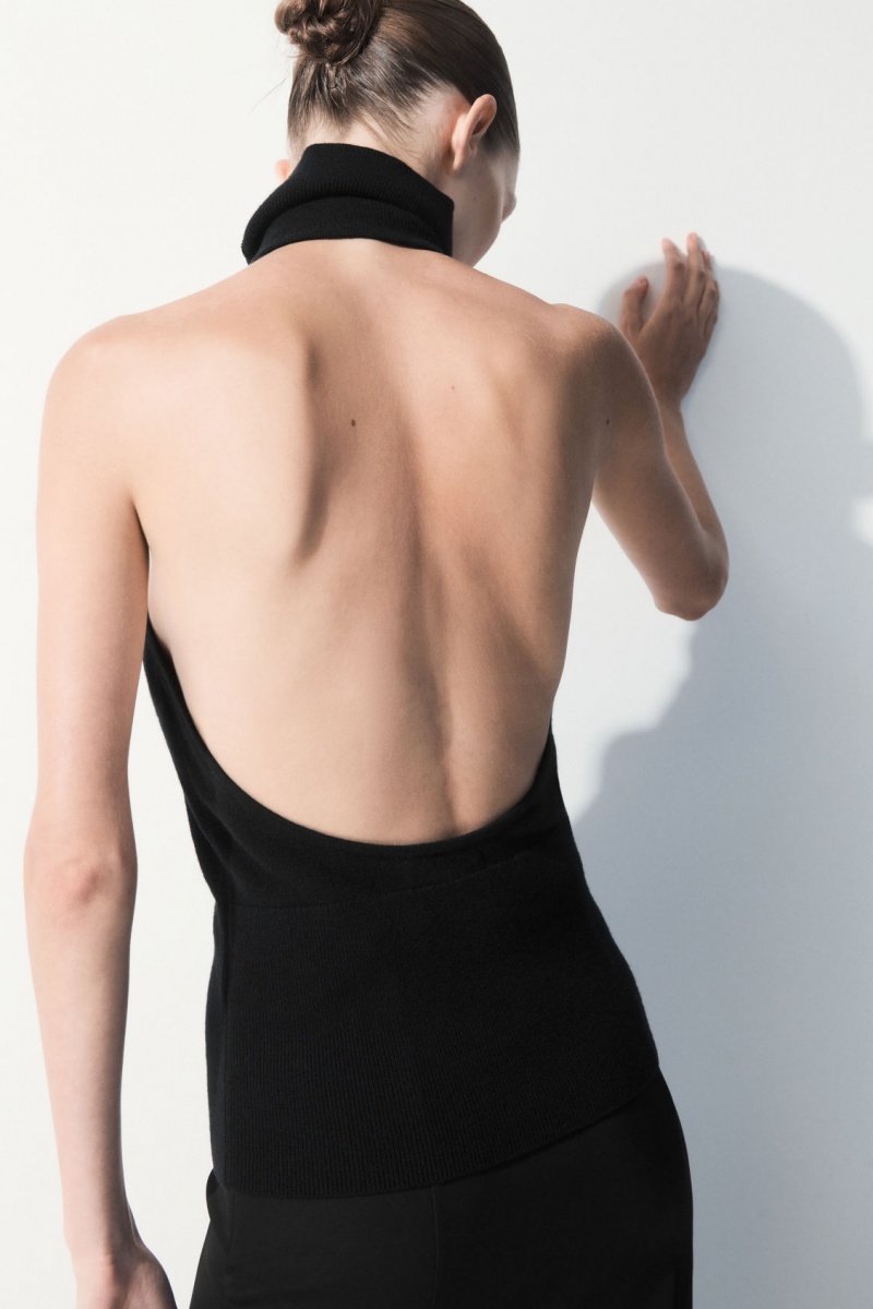 Topuri COS The Backless Cashmere Dama Negrii | Romania-693UEQCXF