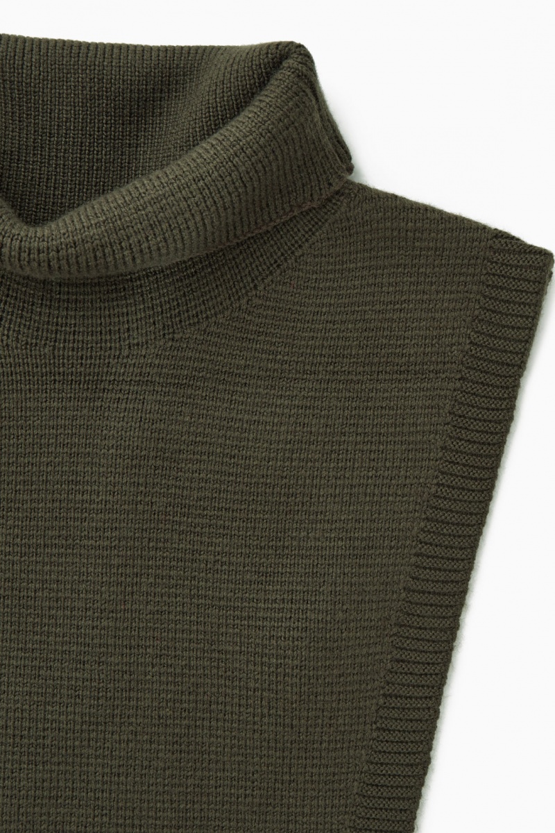 Vesta COS Lână Rollneck Collar Barbati Kaki Inchis | Romania-536DVWEGM